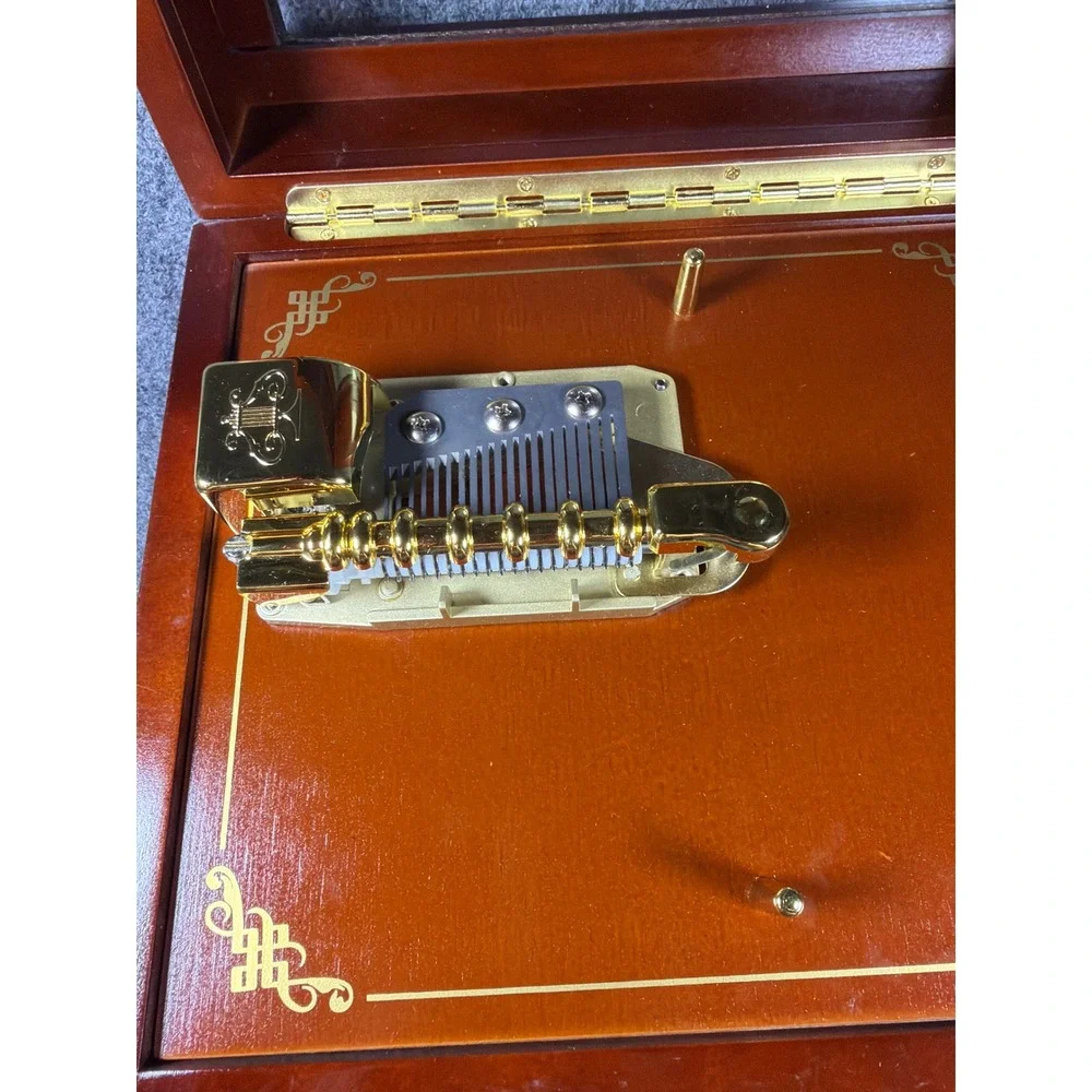 Mr. Christmas Animated Holiday Symphonium Wood Music Box Ballroom Dancers
